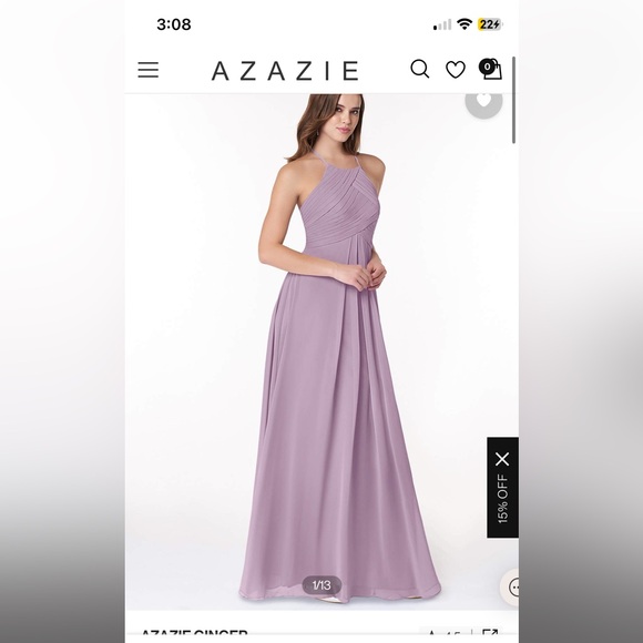 Azazie Dresses & Skirts - Azazie Lavender Halter Dress